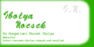 ibolya mocsek business card